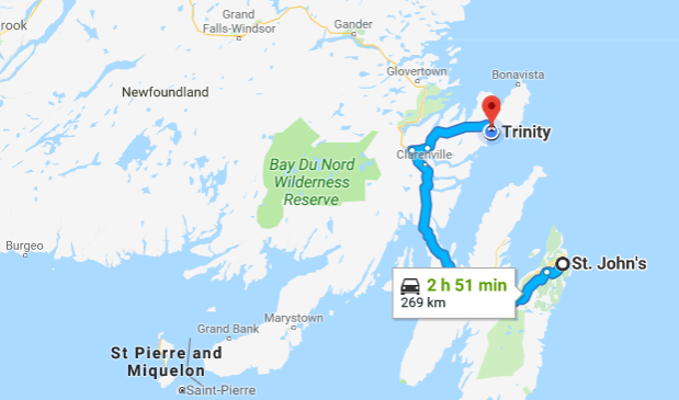 Map Of Trinity Bay Nl Getting Here - Artisan Inn & Twine Loft | Trinity Vacations