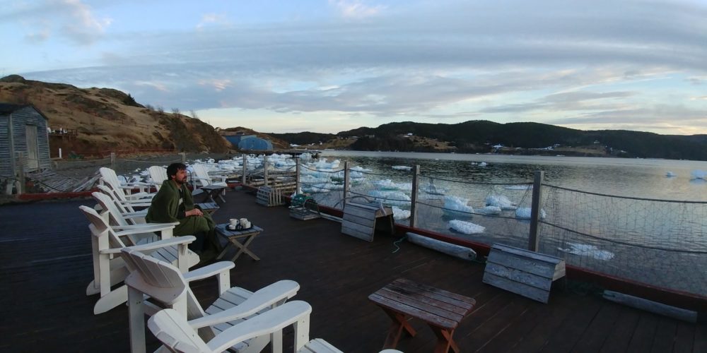 A warm cup of tea with an icy view at the Twine Loft