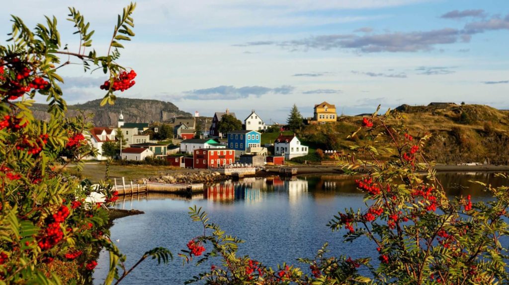 The Artisan Inn's colourful waterside houses.